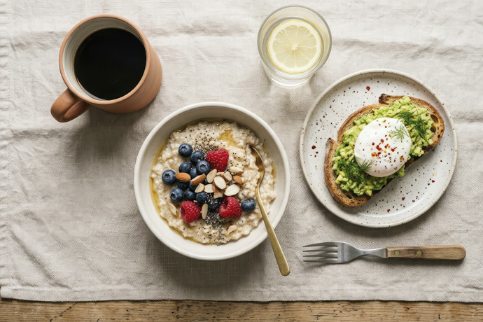 Ejemplo de desayuno con la dieta del huevo.&nbsp;